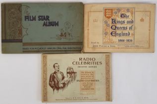 Cigarette Cards - A Collection of Three Albums - Film Stars (lacks Al Jolson); Radio Celebrities,