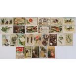 A Collection of Vintage Christmas Postcards (12); Valentine's Cards (9); and 4 others (25)