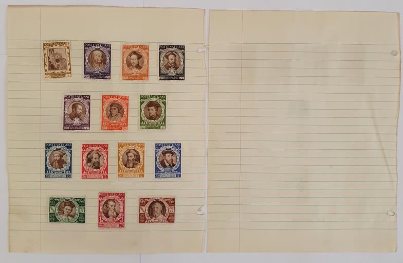 Early Stamps. Vatican State. Circa 39 stamps, hinged on 4 pages, 1933 on, with some notes in - Image 2 of 2