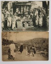 Native Boutique, [shop] Ceylon. Colombo. Postally used. Circa 1910 showing natives and Tea