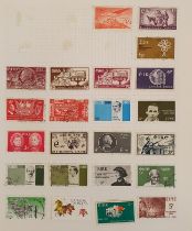 Ireland - An Album of Irish Stamps, commemoratives and definitives, hinged/used, c.30 pages