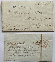 Postal History - 1838 Cover to James Bushe Esq., 2 Kildare Street (Dublin), from Geraghty in