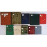A Collection of c.9 World Stamp Albums, fixed, hinged etc. includes some Irish, plus one empty