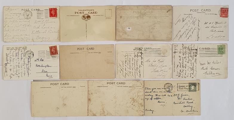Irish shipping vintage interest mostly. 4 cards of the Lusitania; The Irish Mail Boat approaching - Image 2 of 2