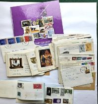 Irish - c.55 First Day Covers (all 1970's); along with The Irish Stamp Book 2002, complete