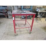 Workshop mobile metal table