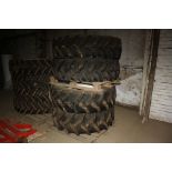Set of 2 x Continental & 2 x Ascenso Sprayer tyres 380/85R28 wheels and tyres