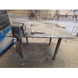 Workshop bench and Record Steel vice