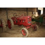 (41) McCormick Farmall Model H - 4 wheel petrol tractor Reg JL 7570 on farm since new, log book in