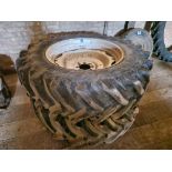 Pair of Firestone 16.9 R34 wheels