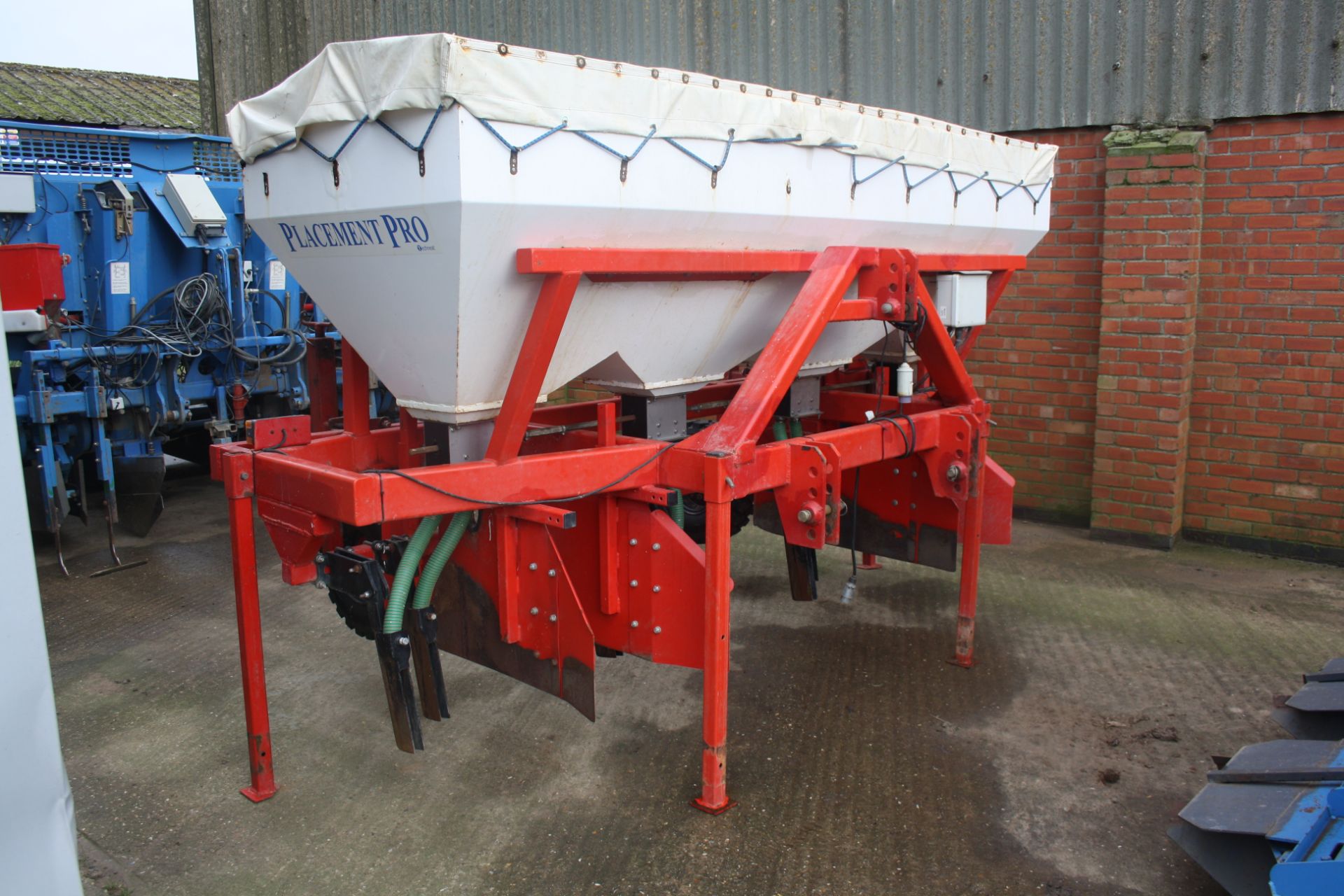 Techneat Placement Pro front mounted fertiliser applicator, control boxes in office - Image 2 of 3