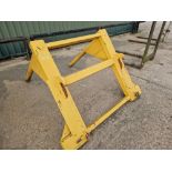 Bag lifting frame with JCB back plate fittings