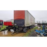 40ft triaxle curtain sided artic trailer with hydraulic brakes, including towing bogey with