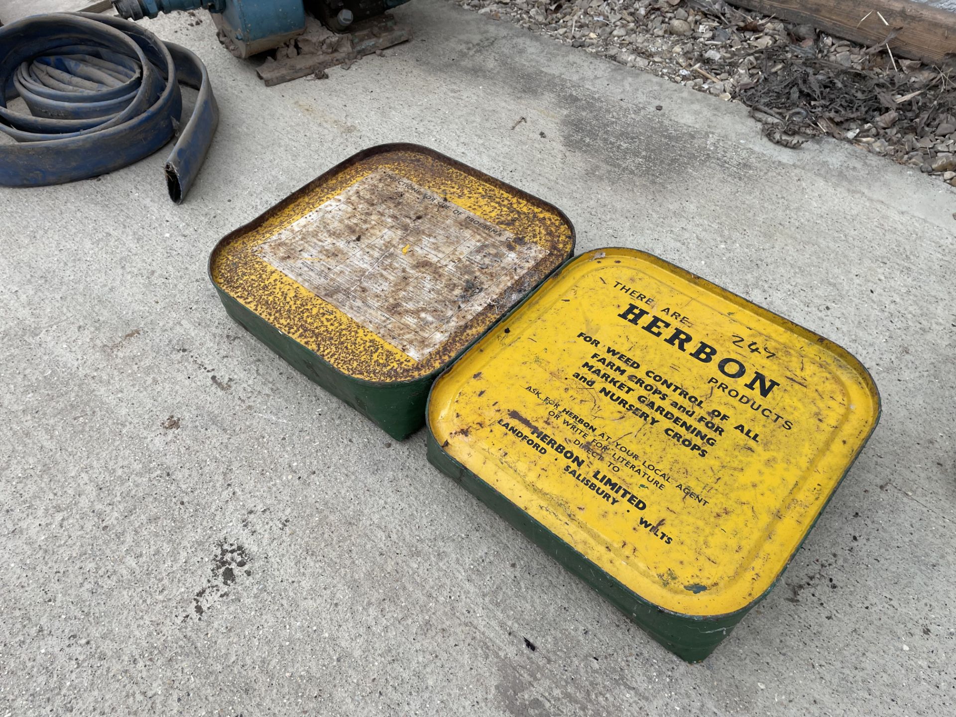 Pair of Herbon vintage drip trays