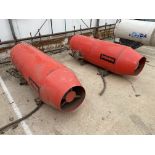 Pair of Jetaire gas heaters from drying wall