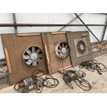3 x 3 phase extractor fans, extension leads failed PAT test