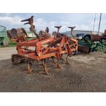 (01) 4.5m Knoche hydraulic folding stubble cultivator, rear crumbler