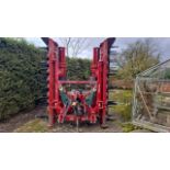 Brevi 5m Hydraulic folding Mekford 220 Power Harrow with levelling board, toothed packer roller