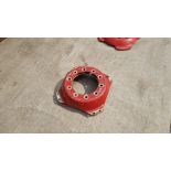 Pair of 10 stud red wheel pans