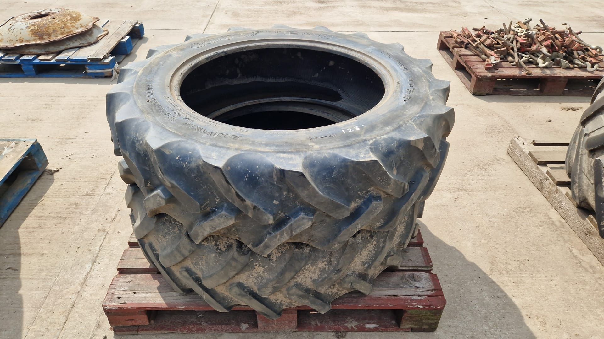 Goodyear and Continental 12.4 R28 tyres