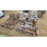 Qty various Fiat crawler weights
