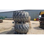 Pair of Firestone flotation wheels 67x34 25 NHS