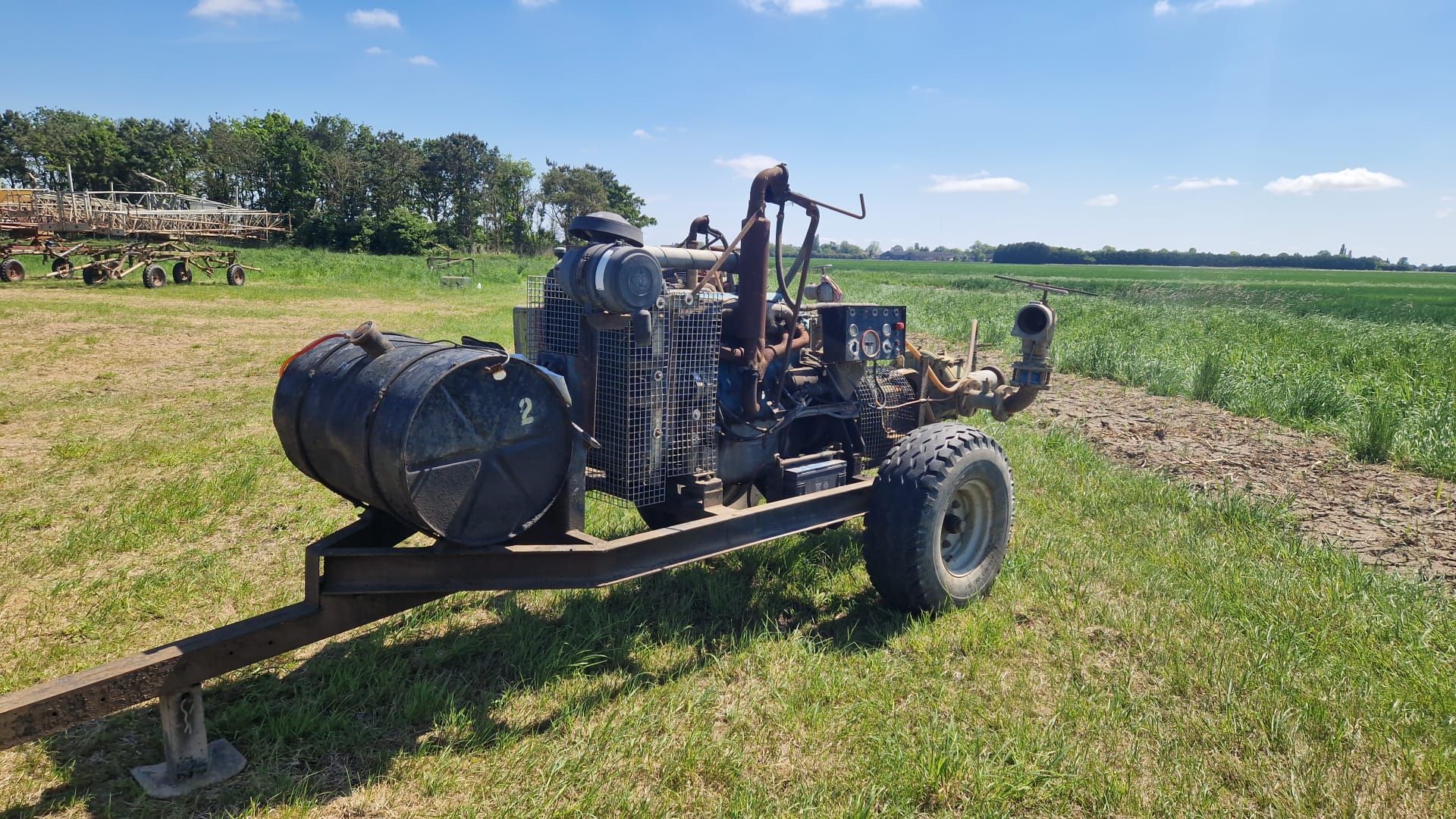 Irrigation pump 6 cyl engine, Caprari pump, Murphy engine protection, exhaust primer