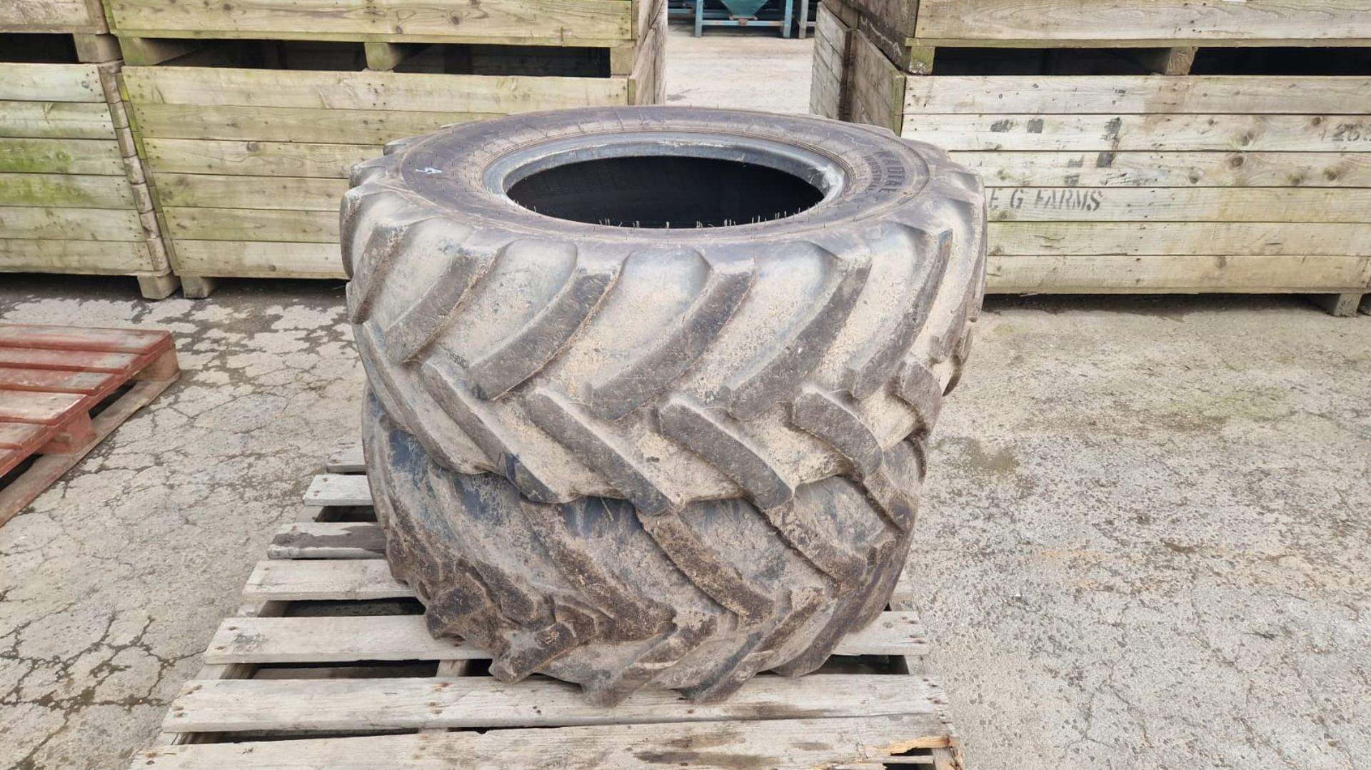 Pair of Mitas 460/70 R24 tyres