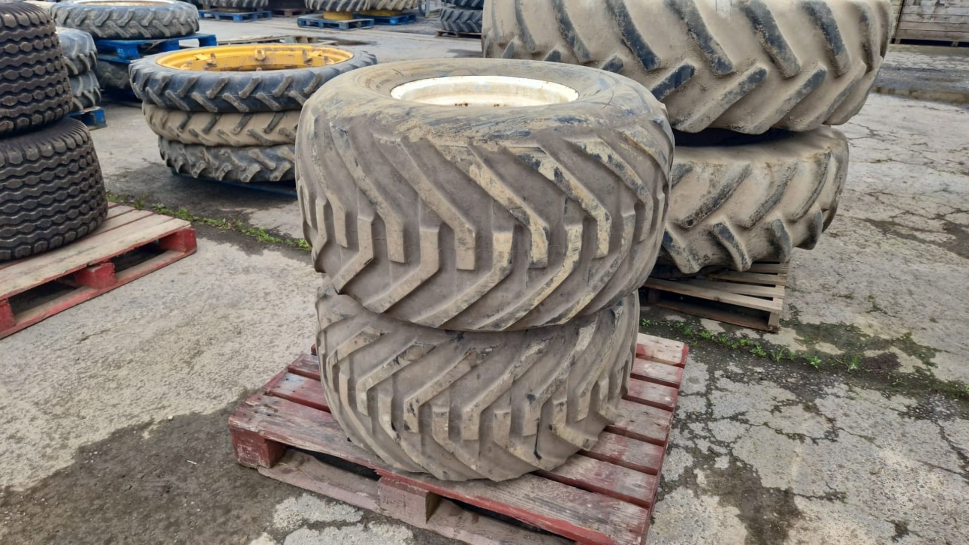 Pair of Terra tyres 38x20.00 fronts 16NHS