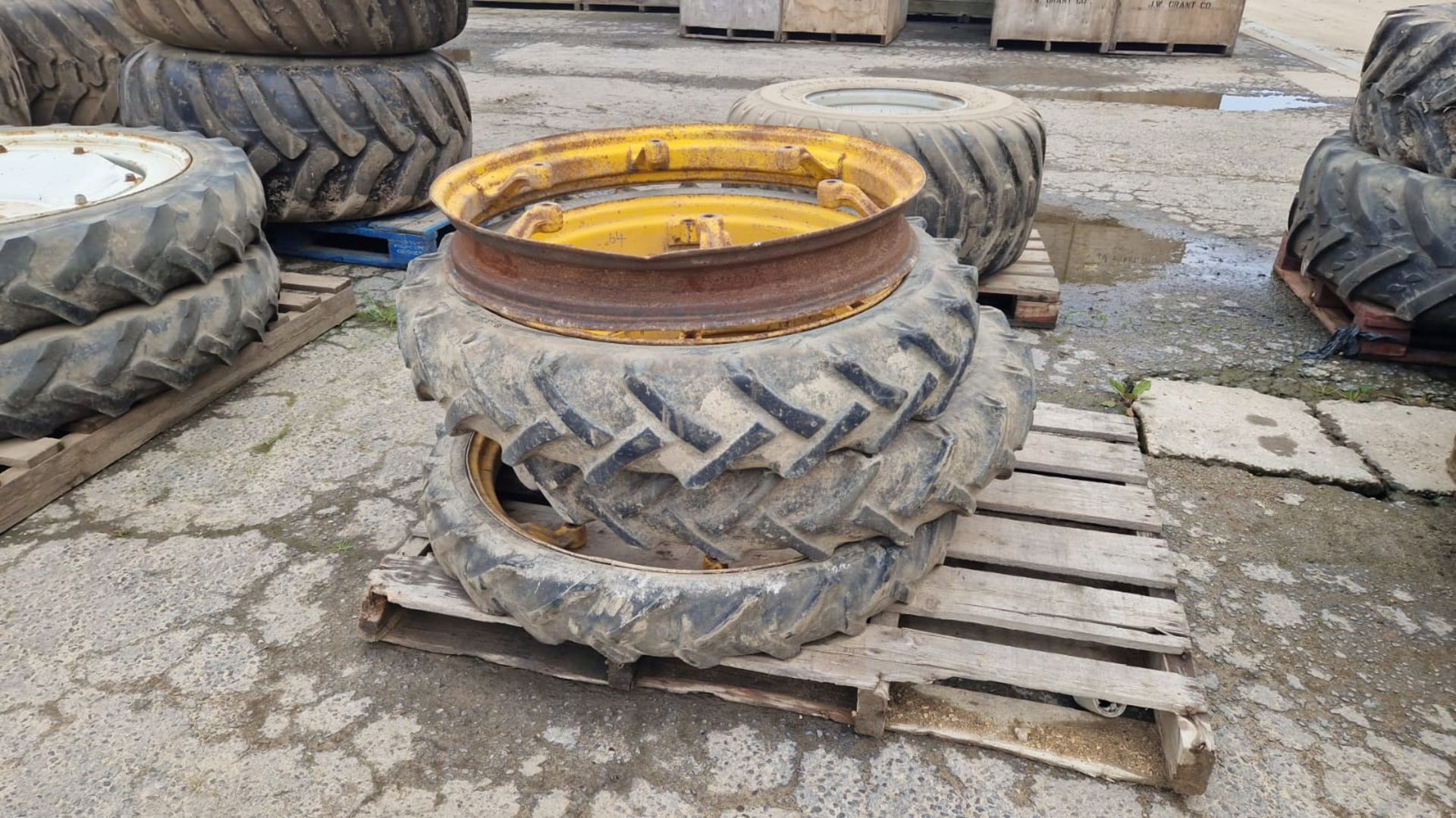 Pair of John Deere RCW Vredestein 8.3-32 and pair of Standen Rims & 1 tyre.