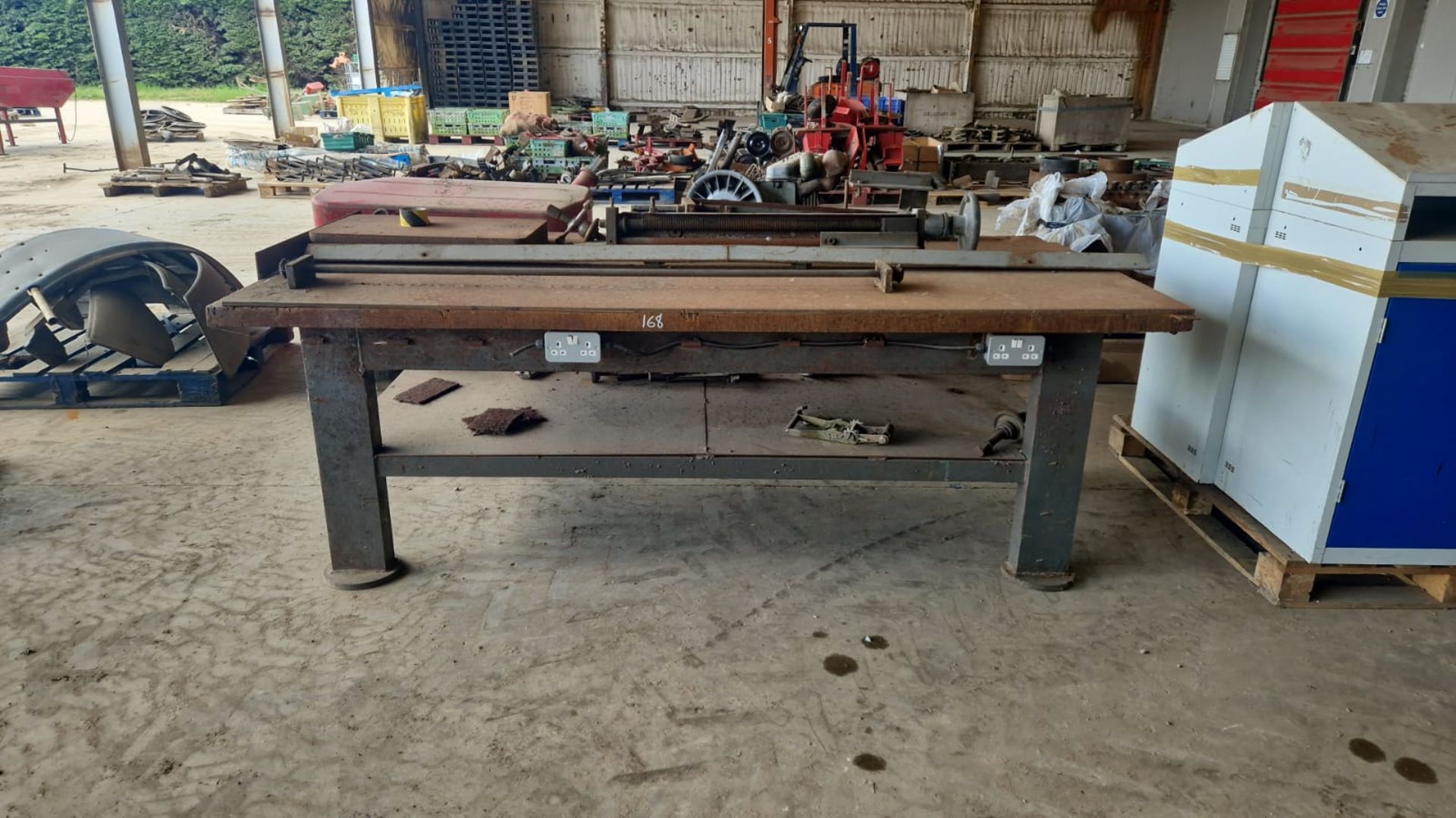 Metal workshop table 8ft x 4ft