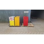 3 x Qualube oil dispenser tanks and other oil tanks