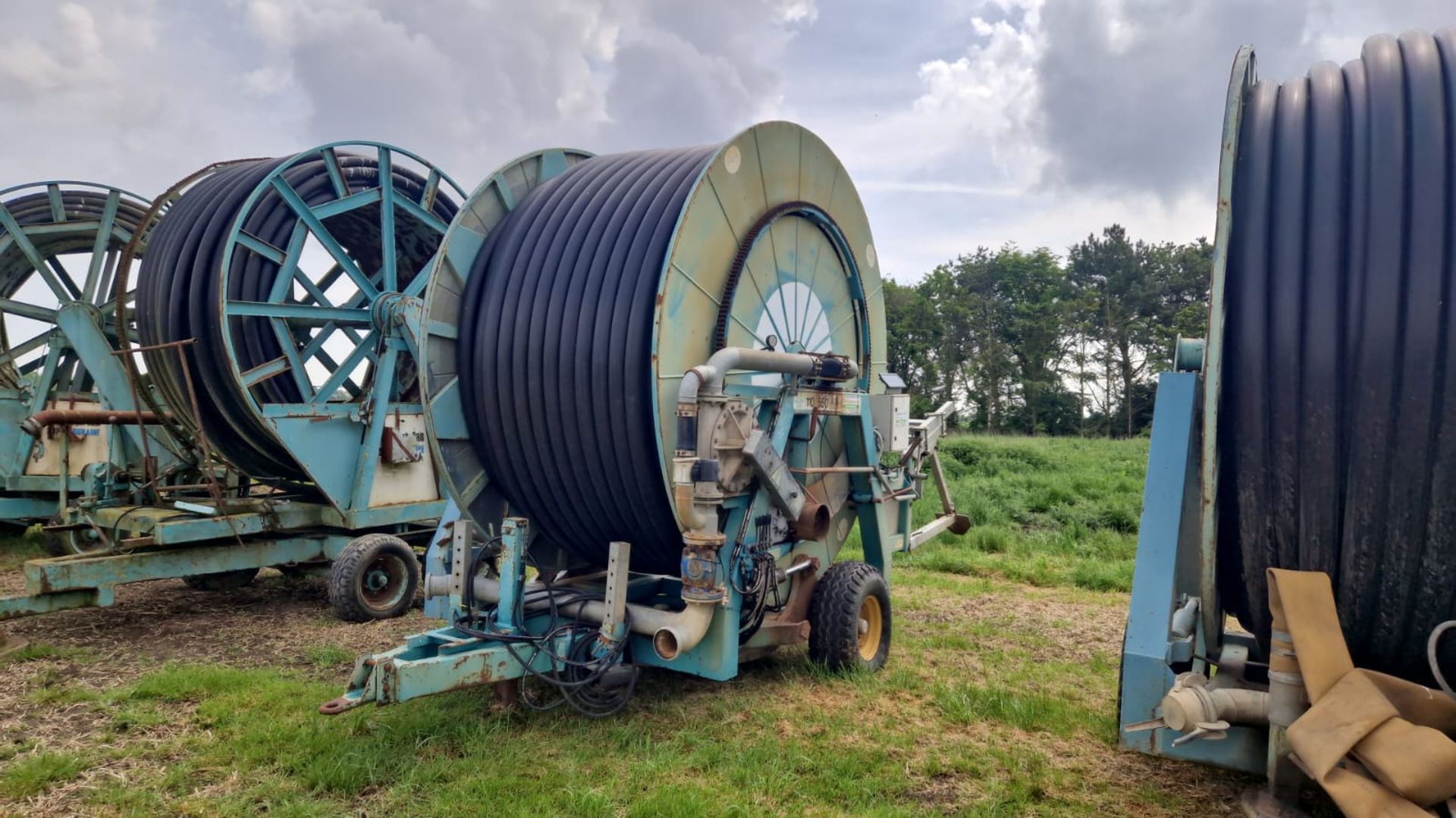 (96) Wrightrain 110/550 single axle irrigation reel for spares or repair