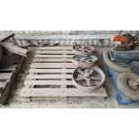 Qty metal implement wheels