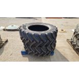 Pair of Continental 15.5/80-24 implement tyres