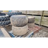 Set of 4 x flotation tyres for Wilmot sprayer