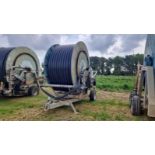 (99) Wrightrain 110/420 single axle irrigation reel, serial No 13136