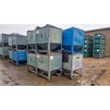 10 x galvanised pea bins