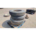 4 x 9.00 R20 tube type tyres