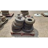 Qty various implement wheels & tyres