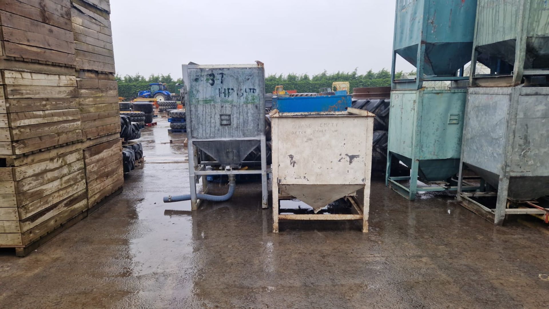 3 x Galvanised Pea Bins