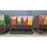 4 x Qualube oil dispenser tanks with stand