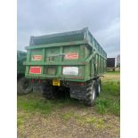 Larrington 14T Rootcrop trailer with extension sides, sprung drawbar, sprung axles with leaf