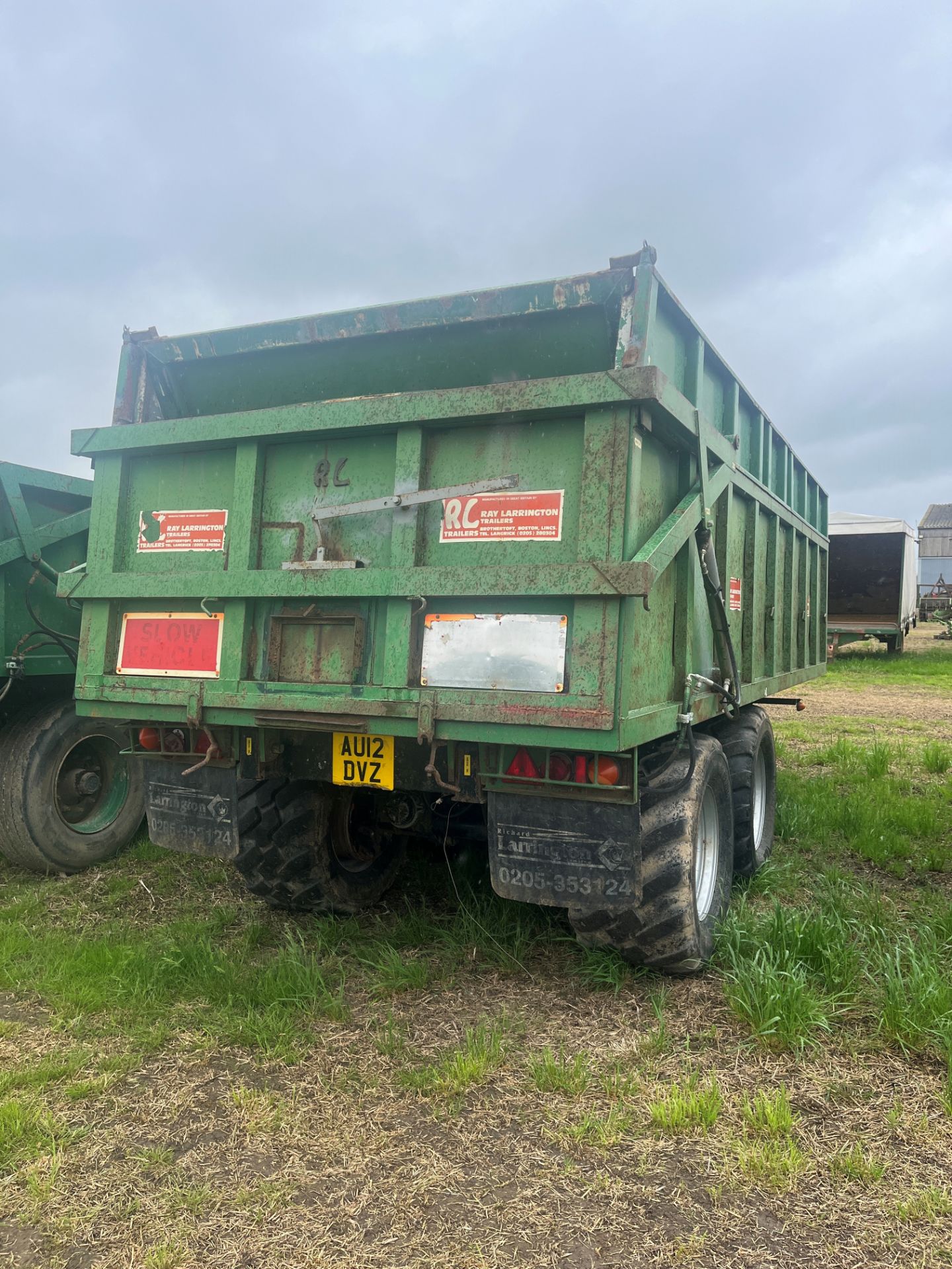 Larrington 14T Rootcrop trailer with extension sides, sprung drawbar, sprung axles with leaf