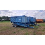 GT Bunning 11T high tip trailer, monocoque body, sprung axles, auto rear door, front ladder,