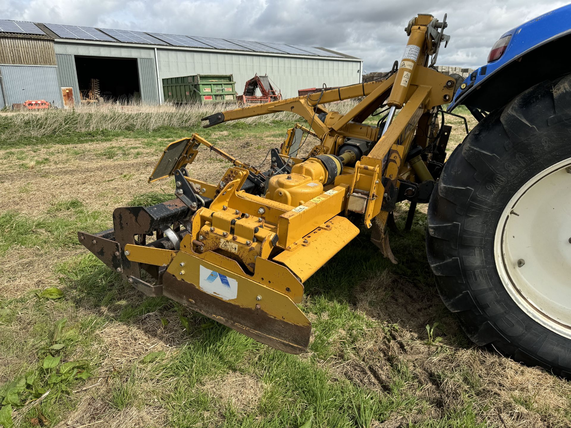 (13) Alpego DK400A 4m folding power harrow, flexicoil roller, wheel eradicators, levelling board,