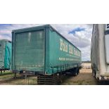 Lawrence David (Fold Hill Foods) twin axle, steel suspension, curtain sided trailer