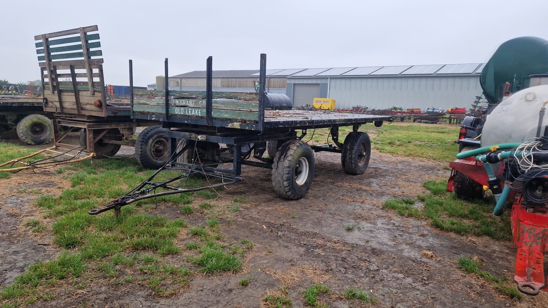 Ex MOD 4 wheel bomb trailer, leaf suspension