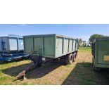 (83) Larrington 11T Monocoque tipping trailer, hydraulic rear door, grain chute, sprung axles with