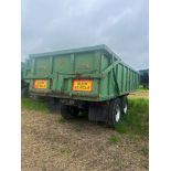 (94) Larrington 14T (JWG 4) Rootcrop trailer, sprung drawbar, sprung axles with leaf suspension,